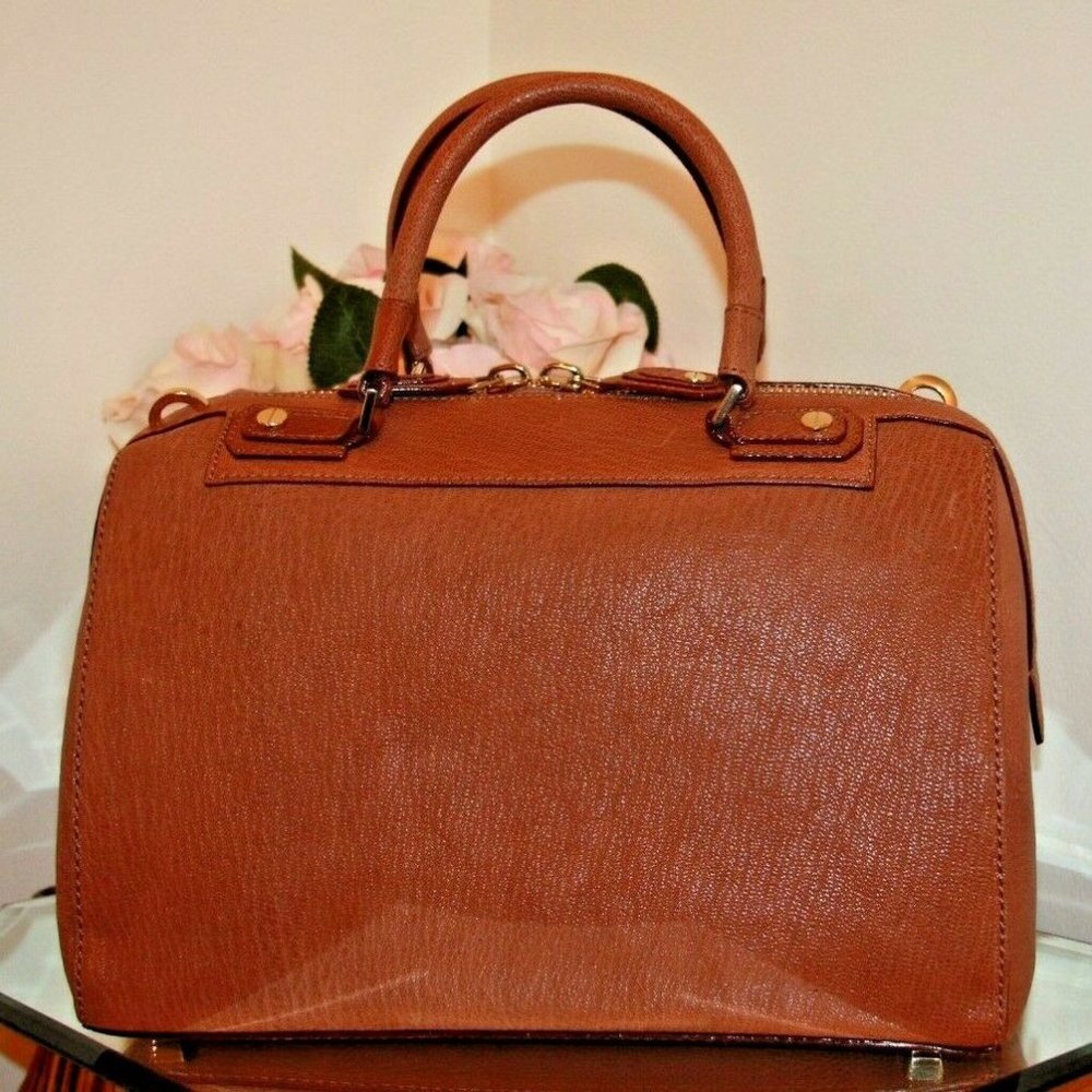 Alice + Olivia Leather Eloise Bowler Bag Petal